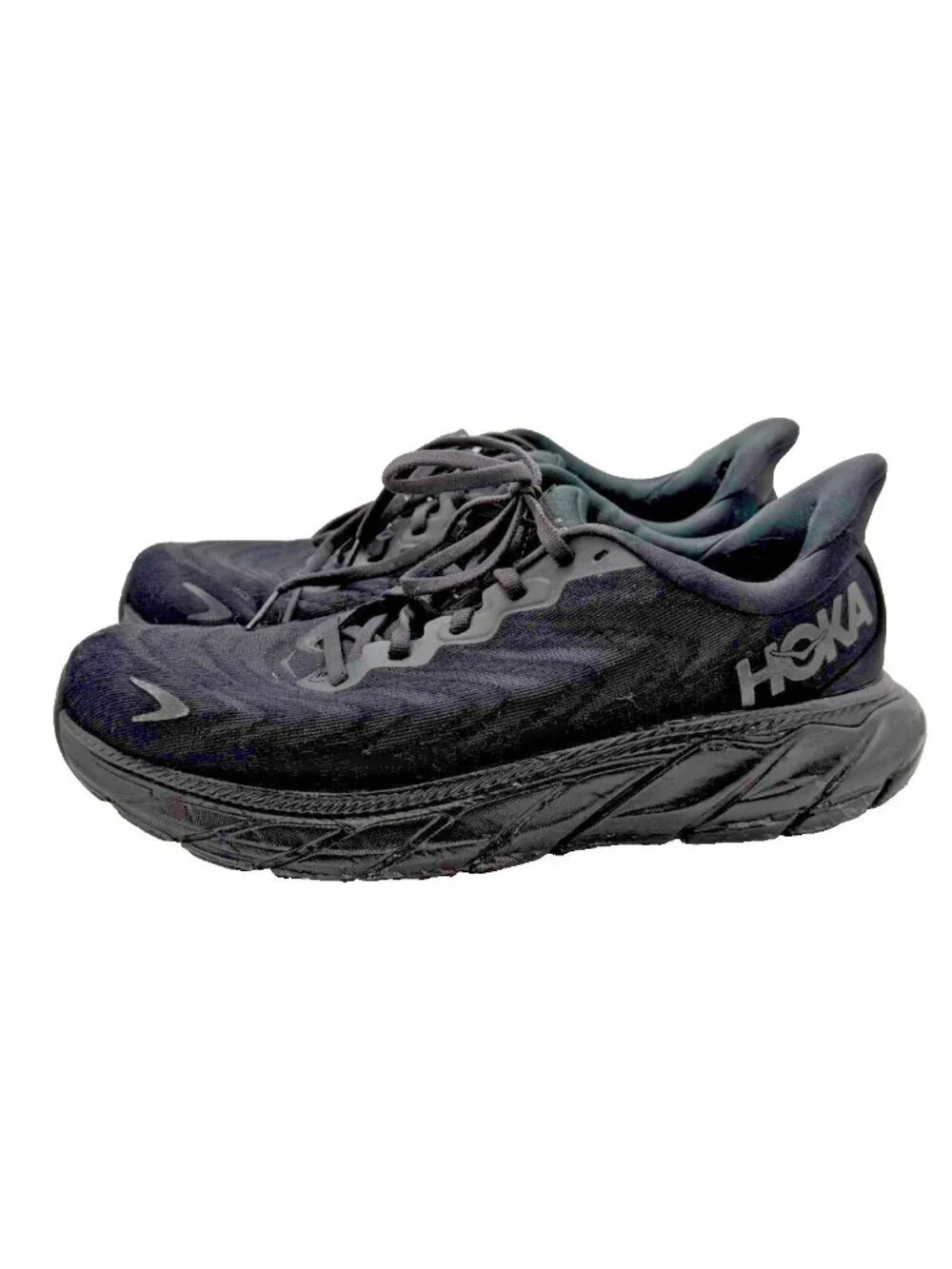 HOKA Arahi 6 Running Shoes Women Size 9.5 Black White Stability Road 1123195BWHT